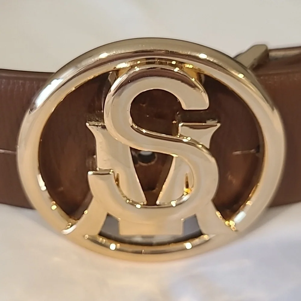 Steve Madden Belt‎ With Logo | NWT | Gold and Brown​